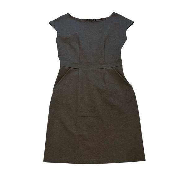 Quince Ultra-Stretch Ponte Cap Sleeve Dress in Grey, Sz M - Picture 11 of 15